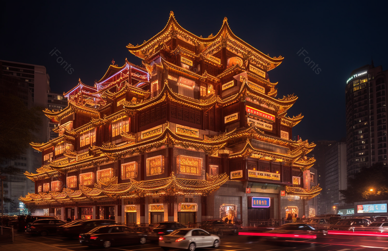 都市重庆洪崖洞夜景,高清,摄影图,摄影图片,图片大全,摄影图免费下载